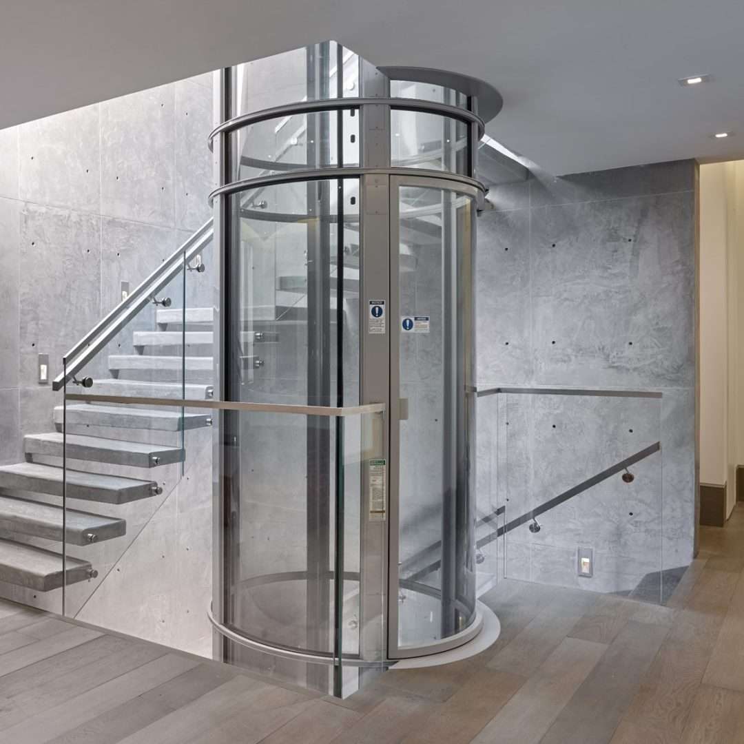 PVE 52 Home Lift half way up it's travel in a domestic setting