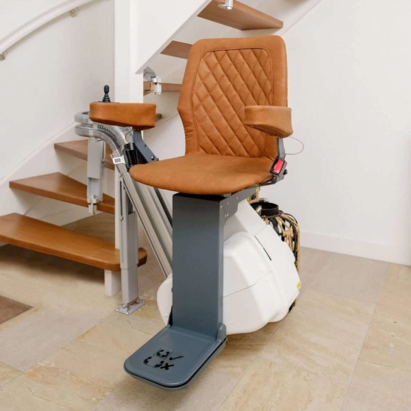 UP stairlift bottom of the stairs