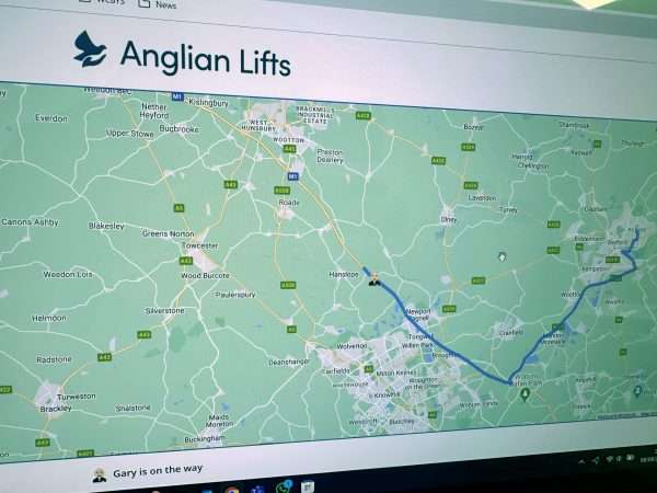 Anglian Lifts Live Tracking