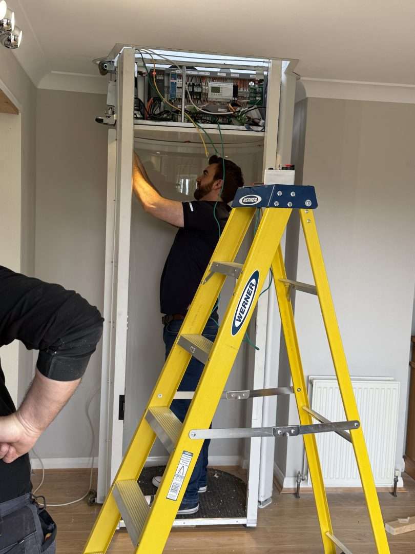 Engineer installing Stiltz Home Lift