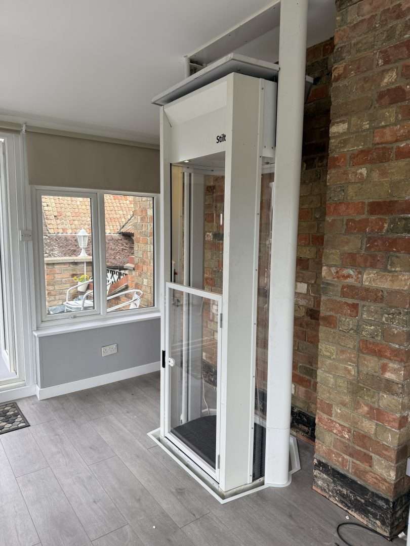 Finished home lift installation