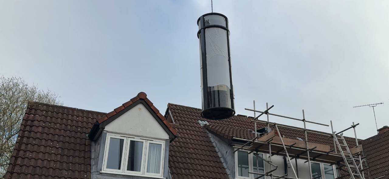PVE Through the roof of a house
